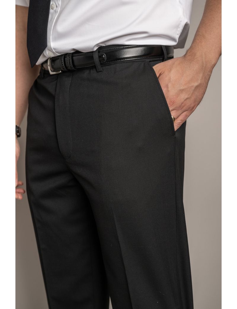 Austin Flat Front Regular Fit Tropical Gunsmoke Pants