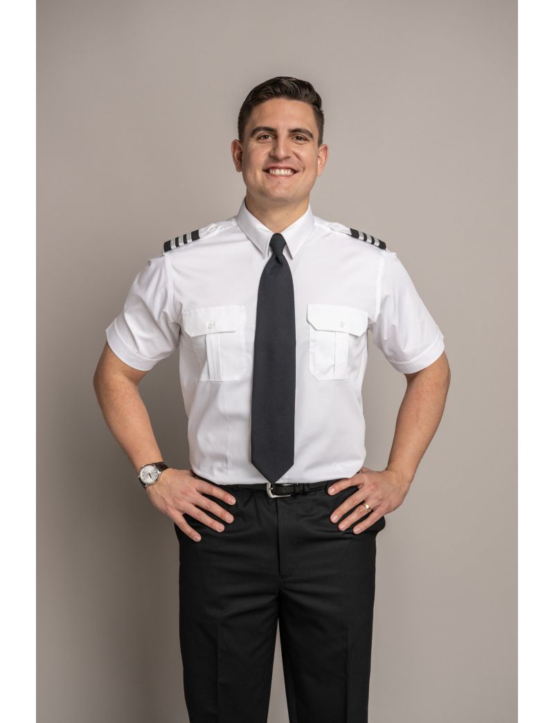 Enzo Flap Pocket Short Sleeve Bamboo Tapered Soft Collar Shirt w/Eyelet
