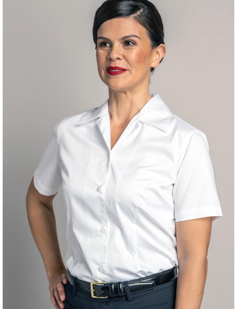 Anne V-Neck Short Sleeve Bamboo Shirt