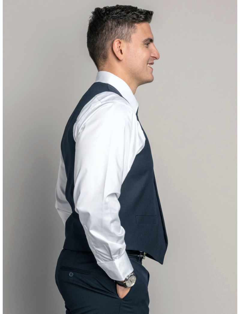 Anthony Single Breasted Tropical Blue Vest