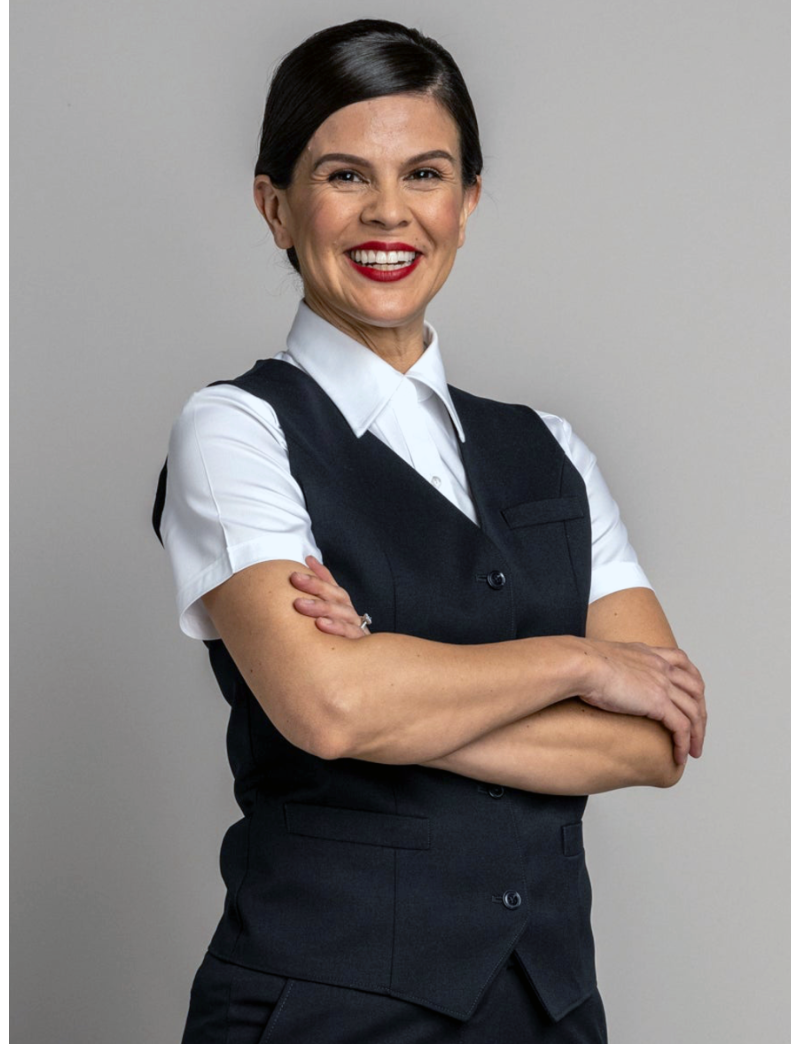 Victoria Single Breasted Tropical Blue Vest