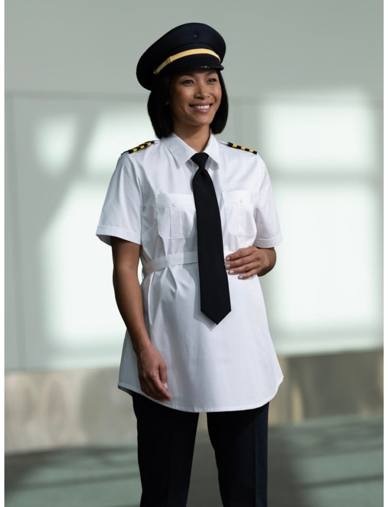 Peyton Maternity Bamboo Pilot Shirt with Belt