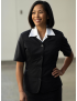 Jillian Short Sleeve Sharkskin Midnight Blue Blazer