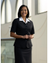 Jillian Short Sleeve Sharkskin Midnight Blue Blazer