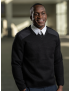 Pullover Long Sleeve Fleece Black Sweater