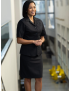 Jillian Short Sleeve Sharkskin Midnight Blue Blazer