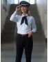 M&H Lauren Open Pocket Long Sleeve Bamboo Shirt w/Eyelet