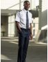 Cody Flat Front Slim Fit Sharkskin Gunsmoke Pants