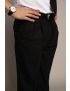 Bryce Pleated Relaxed Fit Tropical Jet Black Pants