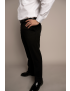 Cody Flat Front Slim Fit Sharkskin Gunsmoke Pants