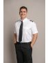Enzo Flap Pocket Short Sleeve Bamboo Tapered Soft Collar Shirt