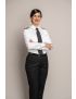 Melissa Flat Front Sharkskin Gunsmoke Pants