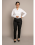Charlotte Flat Front Comfort Waist Tropical Midnight Blue Pant