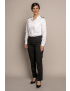Charlotte Flat Front Comfort Waist Sharkskin Midnight Blue Pants