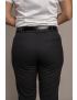 Charlotte Flat Front Comfort Waist Sharkskin Jet Black Pants