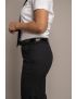 Charlotte Flat Front Comfort Waist Sharkskin Gunsmoke Pants