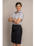 Straight Tropical Black Skirt w/Pocket