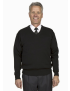 Pullover V-Neck Long Sleeve Black Sweater