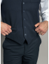 Anthony Single Breasted Sharkskin Black Vest
