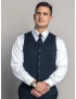 Anthony Single Breasted Sharkskin Blue Vest