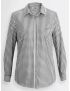 Ladies Tailored Poplin Long Sleeve Black/White Check Blouse