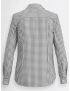 Ladies Tailored Poplin Long Sleeve Black/White Check Blouse