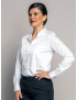 M&H Lauren Open Pocket Long Sleeve Bamboo Shirt w/Eyelet