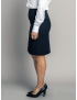 Straight Tropical Navy Skirt w/Pocket