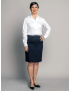 Straight Tropical Navy Skirt w/Pocket