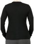 V-Neck Zip Black Cardigan