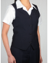 Victoria Single Breasted Sharkskin Black Vest
