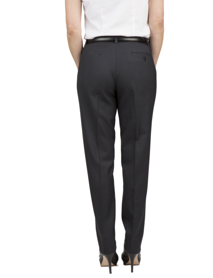 Melissa Flat Front Sharkskin Gunsmoke Pants