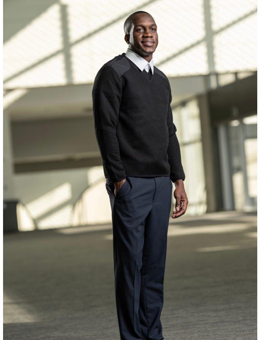 Pullover Long Sleeve Fleece Navy Sweater