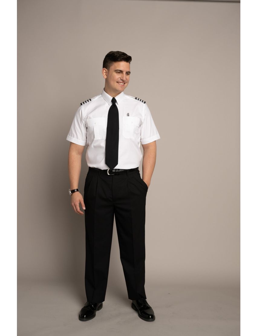 Bryce Pleated Relaxed Fit Tropical Midnight Blue Pants