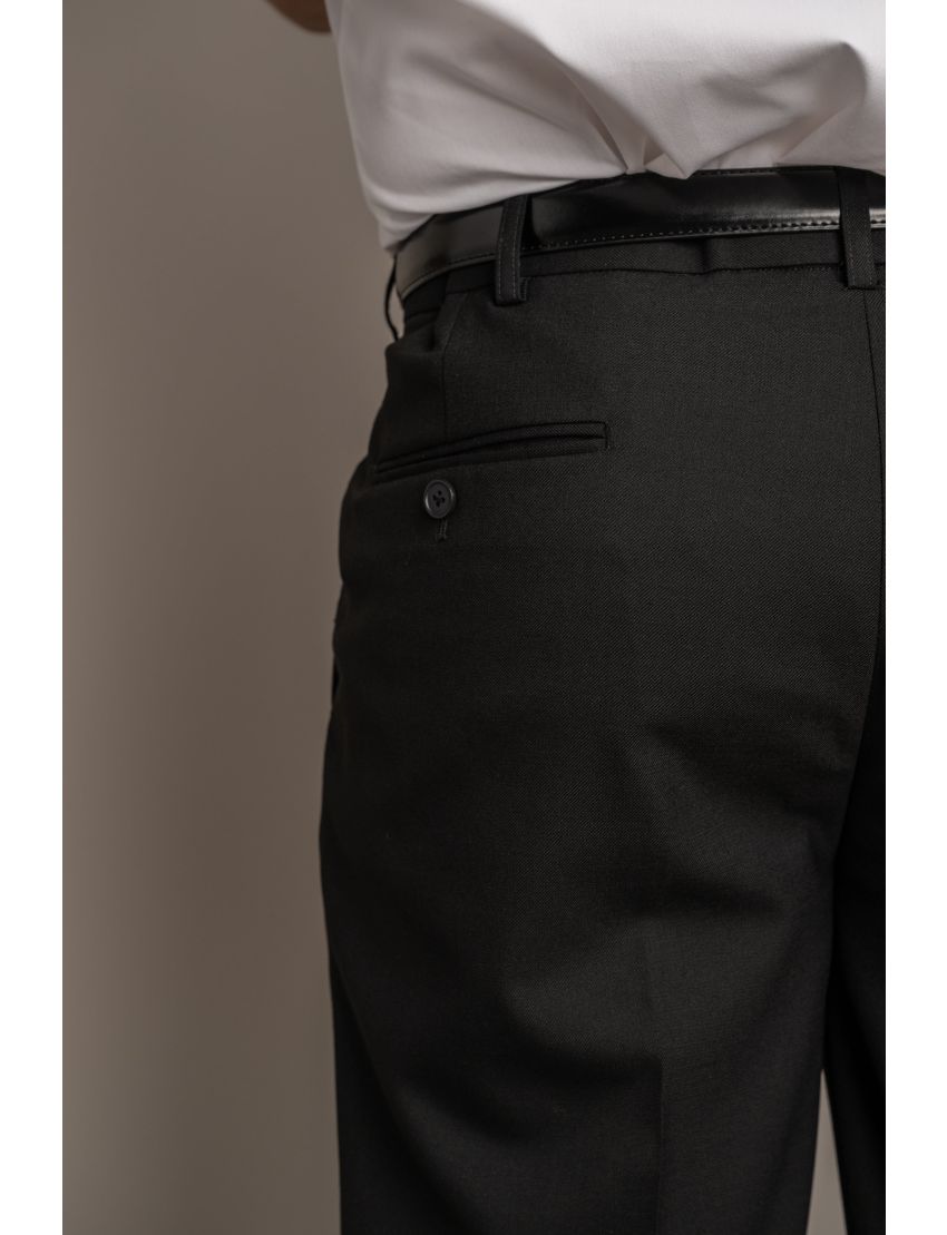 Bryce Pleated Relaxed Fit Sharkskin Gunsmoke Pants