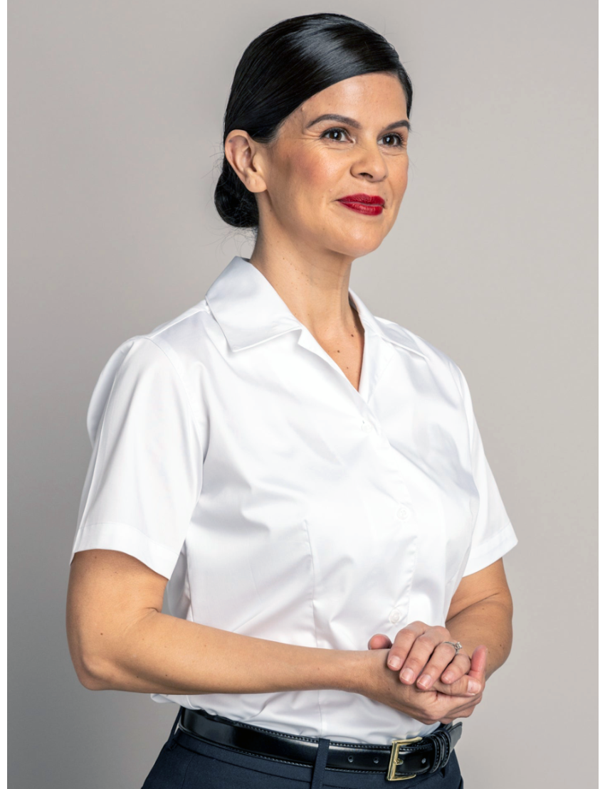 Anne V-Neck Short Sleeve Bamboo Shirt