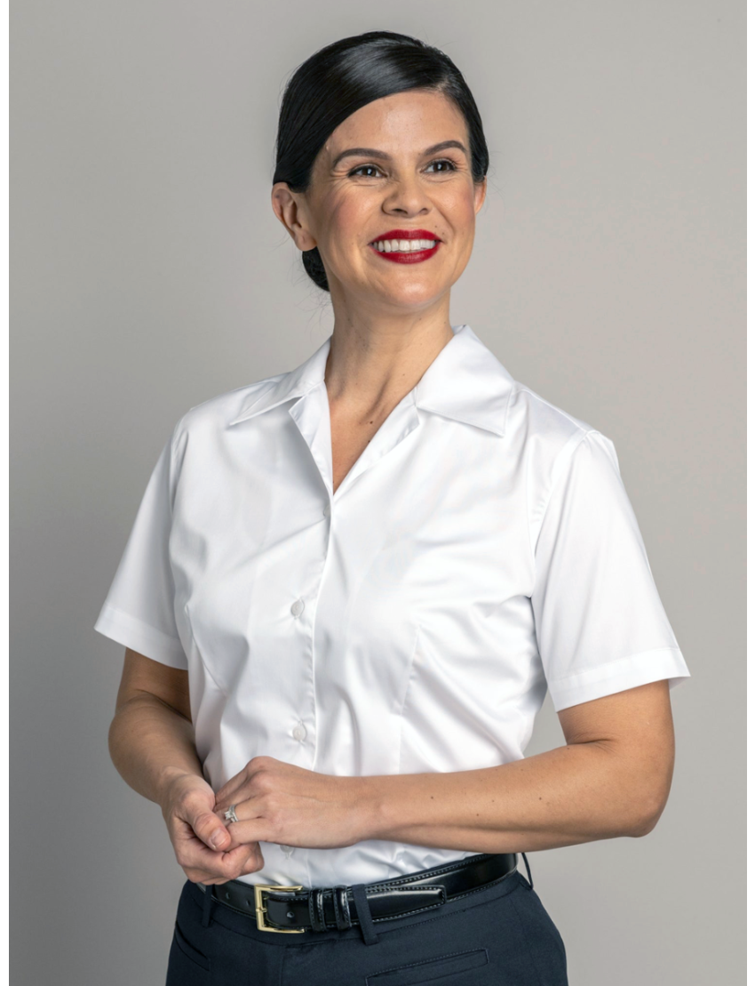 Anne V-Neck Short Sleeve Shirt