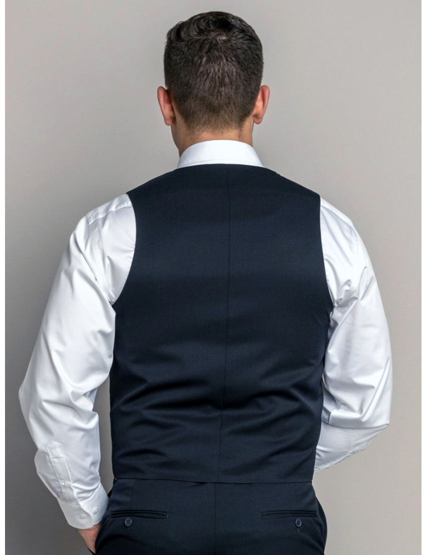 Anthony Single Breasted Tropical Blue Vest