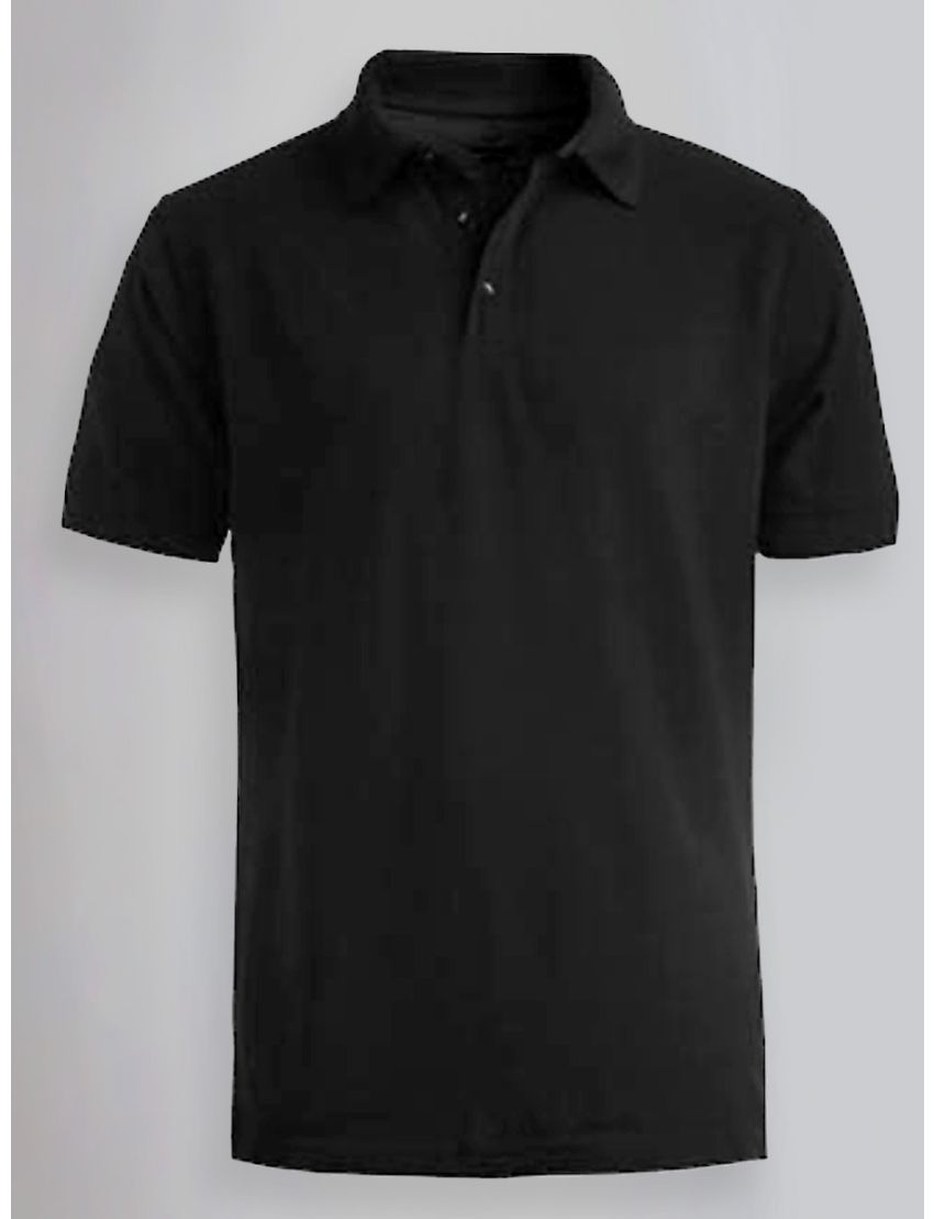 Pique Polo Black Polyester