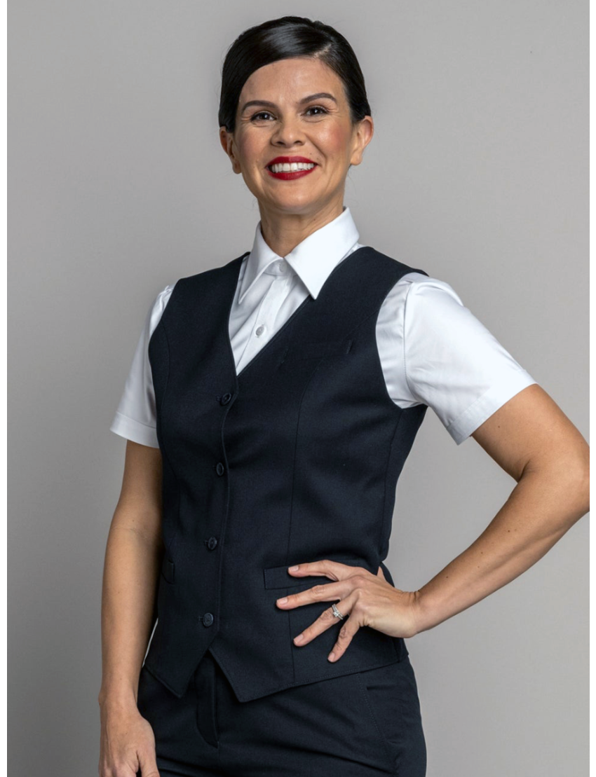 Victoria Single Breasted Sharkskin Admiral Blue Vest